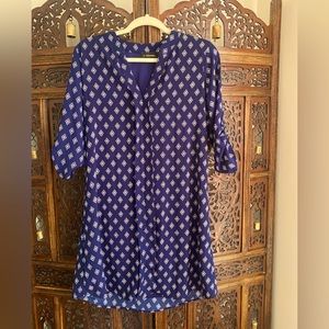 Deep Blue patterned dress